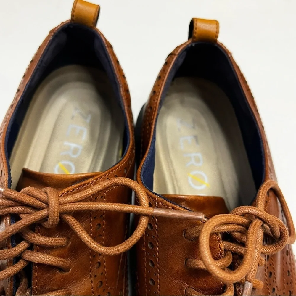 Cole Haan Zero Grand Brown Wingtip Oxford Men's Lace Up Shoes Men's Size 12